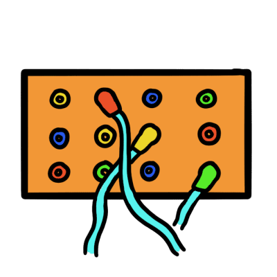 Illustration of a switchboard