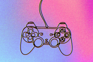 A sketech of a game controller